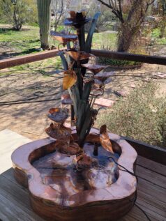 copper water fountains 4 foot with double wall base