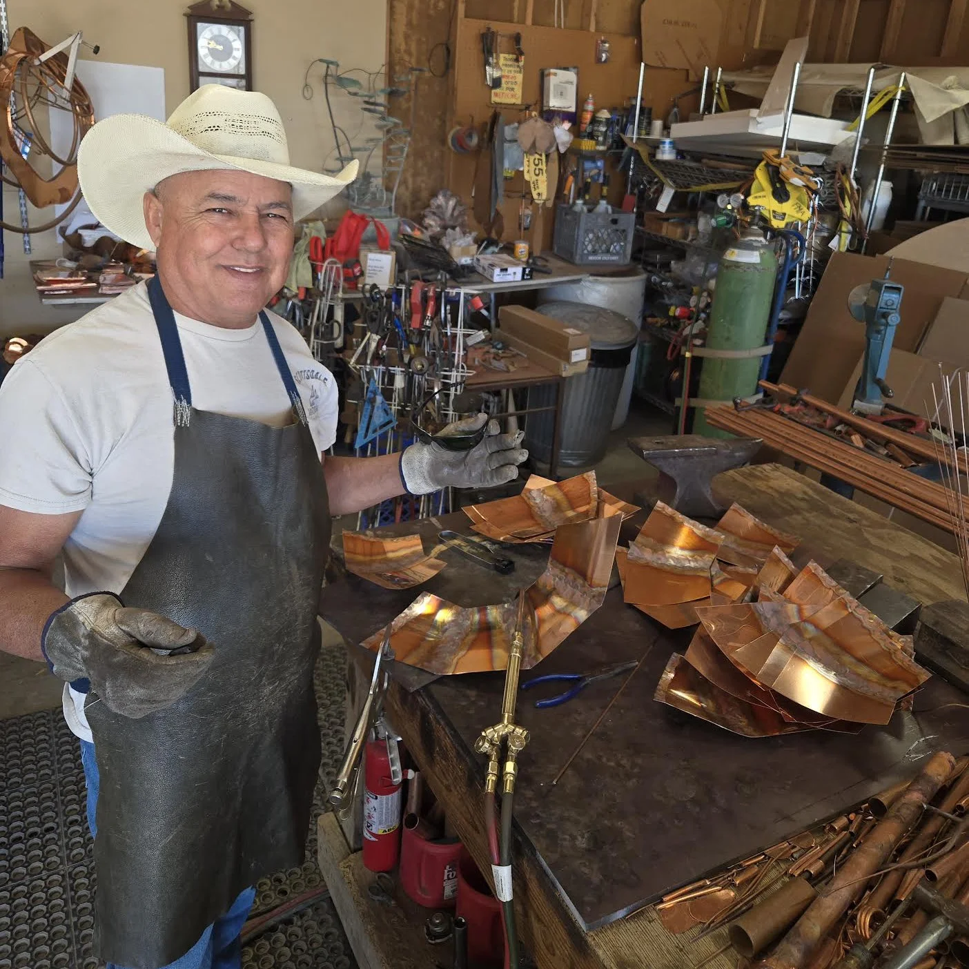 Roberto Marquez handmade copper fountain artist