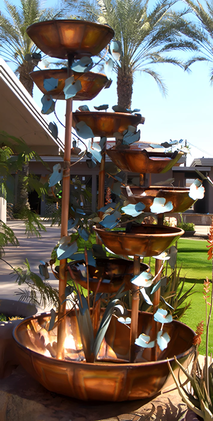 7 Bowl 7-Foot Waterfall Fountain
